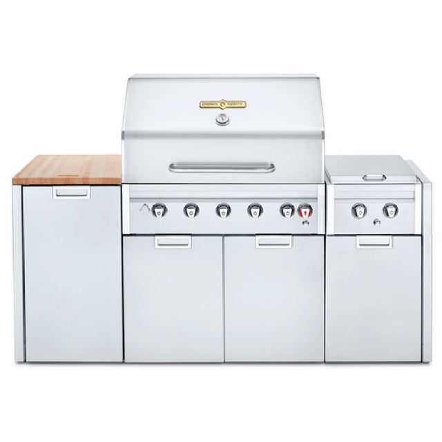 Crown Verity IE-36I Crown Verity Estate Elite 36" Island Cart Grill 34" X 21" Grilling Surface With (5) Individually Controlled Burners