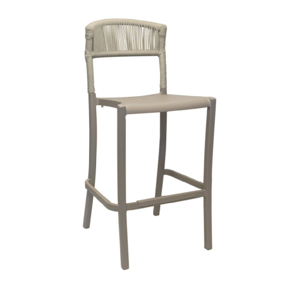 Grosfillex UT872181 - Tahoe Barstool, Rope Weave Design, Bar-height Level