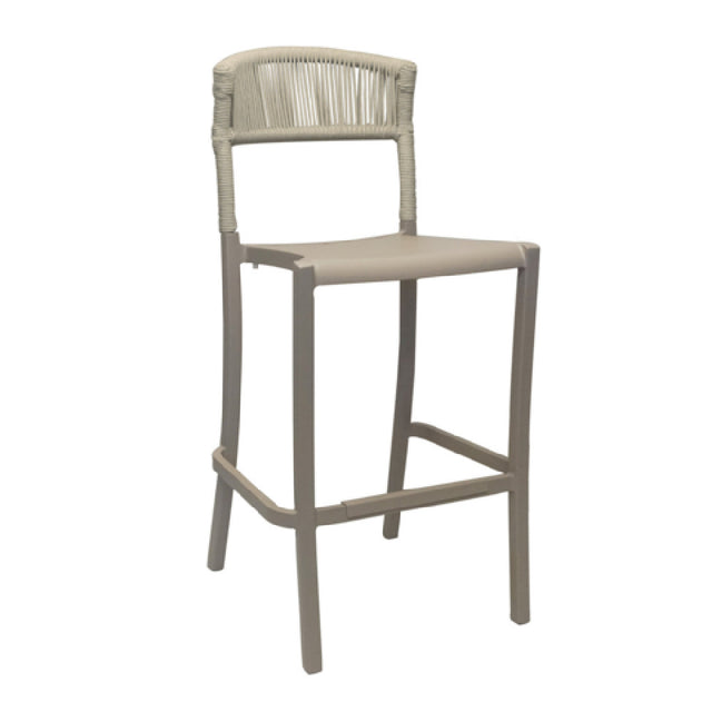 Grosfillex UT872181 - Tahoe Barstool, Rope Weave Design, Bar-height Level