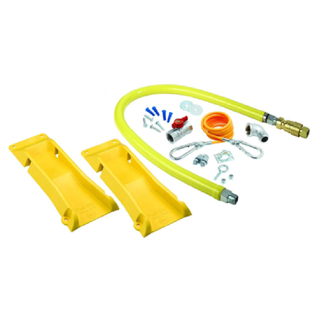 T&S Brass HG-4C-48K-PS Safe-T-Link Gas Connector Kit 1/2" Connection 48" Hose