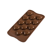 Louis Tellier SCG48 3D EasyChoc Baking Mold (12) Pieces Heart Shape Dishwasher Safe