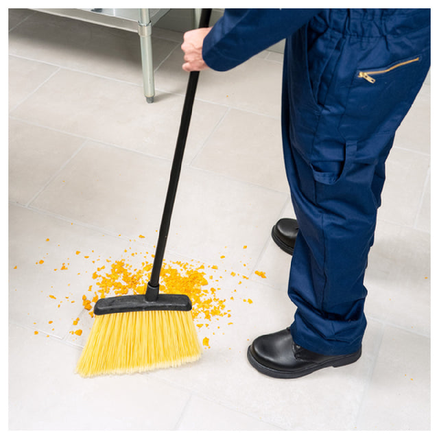 CFS Brands 4686500 - Carlisle - Duo-Sweep® Flagged, Heavy Duty Angle Broom, 48"L Black Metal Handle