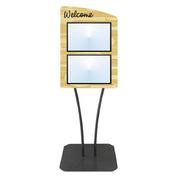 Hubert 27785 - Menu Board, 2-pocket, Floor Stand