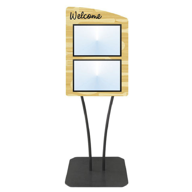 Hubert 27785 - Menu Board, 2-pocket, Floor Stand