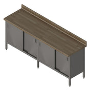 John Boos EBSW7R4-30120 Work Table Cabinet Base With Sliding Doors 120"W X 30"D X 40-1/2"H Overall Size