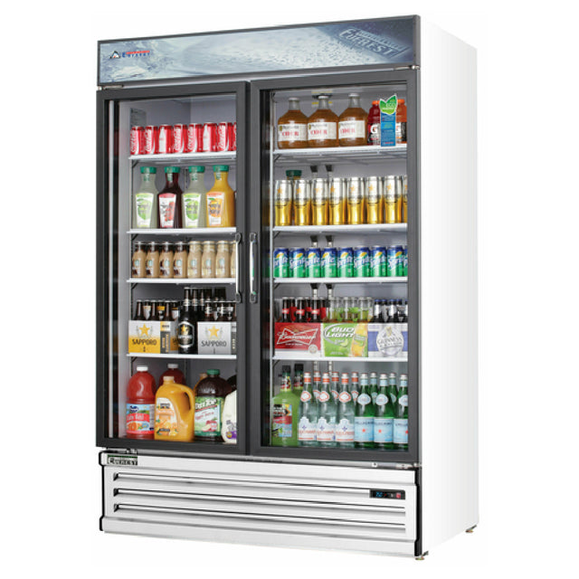 Everest Refrigeration EMSGR48 Reach-In Glass Door Merchandiser Refrigerator Two-section