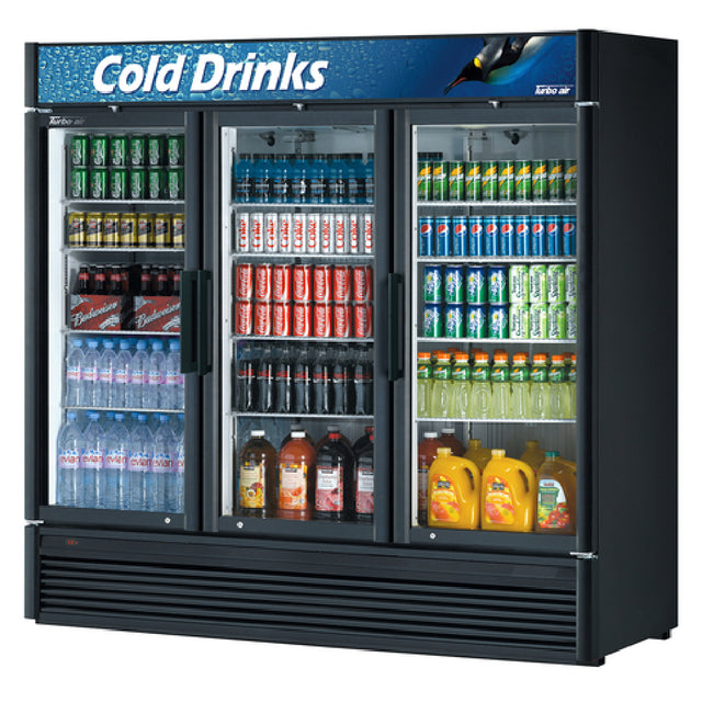 Turbo Air TGM-72SD-N Super Deluxe Refrigerated Glass Merchandiser Three-section