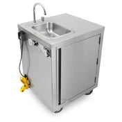 John Boos MHS-F-2624-FS-X Mobile Hand Sink Self Contained 26-3/16"W X 24-1/8"D X 36-1/16"H