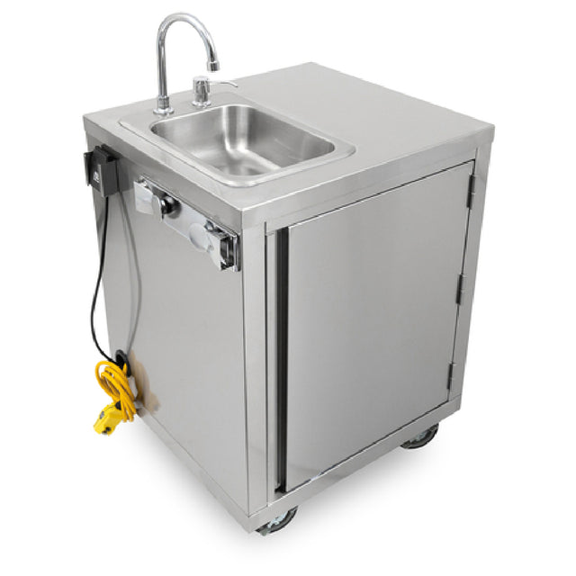 John Boos MHS-F-2624-FS-X Mobile Hand Sink Self Contained 26-3/16"W X 24-1/8"D X 36-1/16"H