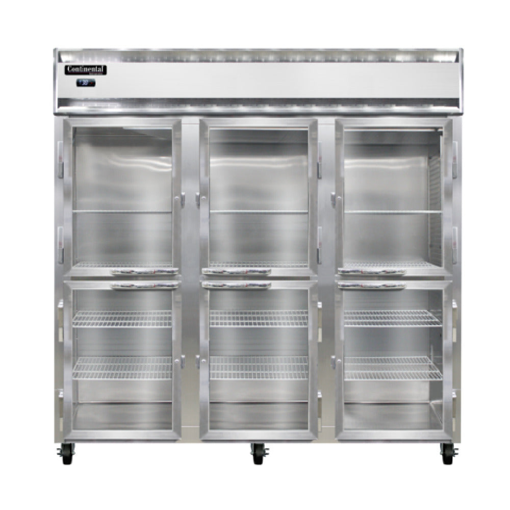Continental Refrigerator 3RNSSPTHD-GD-SD Refrigerator 72 Cu. Ft. Capacity Pass-thru