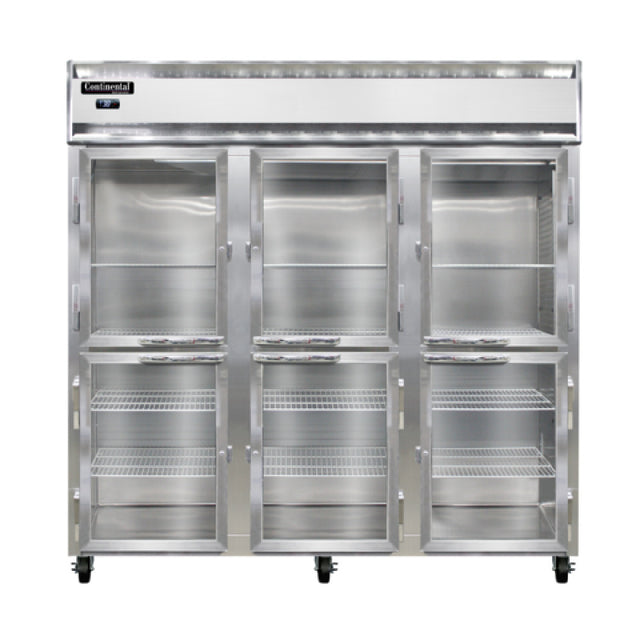 Continental Refrigerator 3RNPTHD-GD-SD Refrigerator 72 Cu. Ft. Capacity Pass-thru