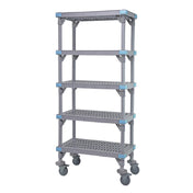 Quantum QPM185474VS-5 Millenia Shelving Unit Mobile 54"W X 18"D X 74"H