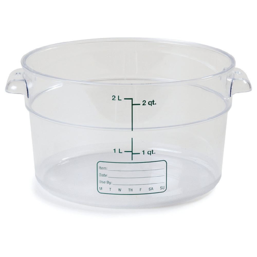 Carlisle 1076307 Carlisle StorPlus™ Food Storage Container 2 Qt. Round