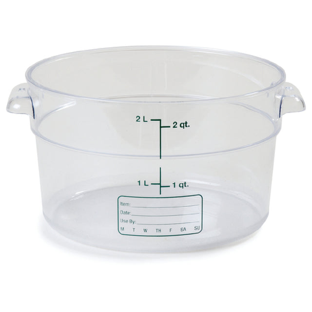 Carlisle 1076307 Carlisle StorPlus™ Food Storage Container 2 Qt. Round