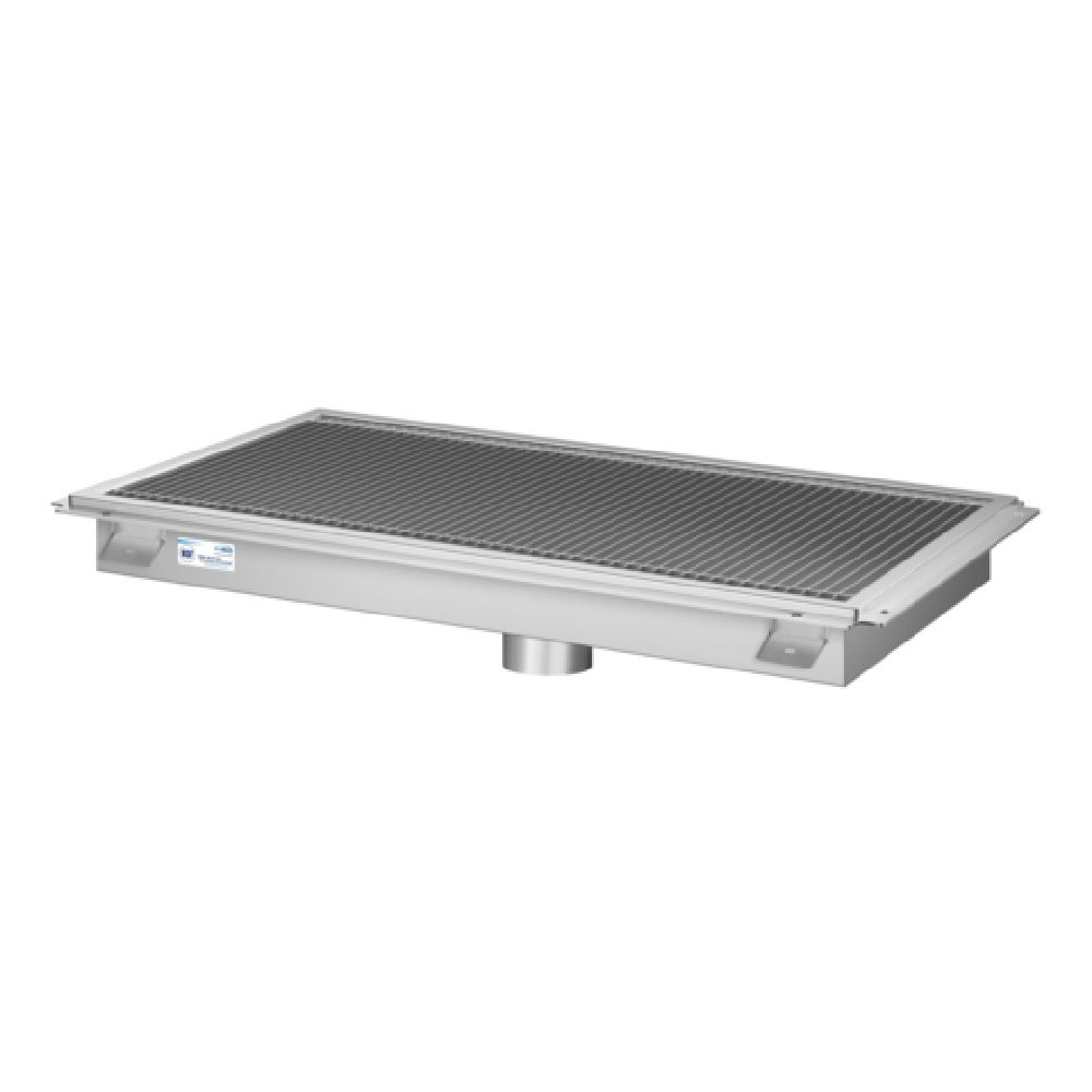 Koolmore KM-FTG-18108 KoolMore Commercial Floor Trough Drain 108"W X 18"D (2) 4"dia. Drain Connections