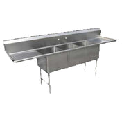 GSW USA SE15153D Sink Three Compartment 75-3/8"W X 21"D X 45"H