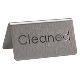 Service Ideas 1C-BF-CLEANED-MOD Beverage ID Tent "Cleaned" 1-1/2"H X 3"W