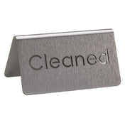Service Ideas 1C-BF-CLEANED-MOD Beverage ID Tent "Cleaned" 1-1/2"H X 3"W