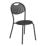 Emuamericas, Llc E440-22 - Coupole Stacking Side Chair, Outdoor/indoor, Steel With Design Pattern Back And Seat
