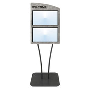 Hubert 25274 - Menu Board, 2-pocket, Floor Stand