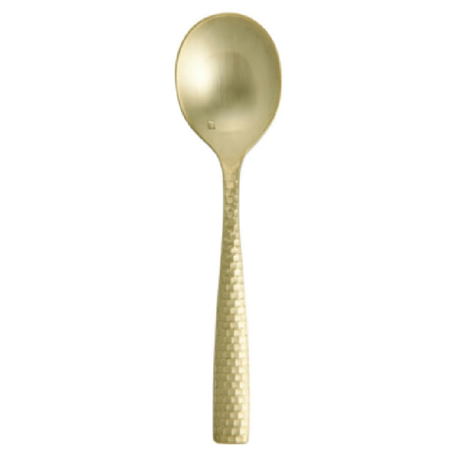 Fortessa 1.9B.102.FC.003 Lucca Faceted Bouillon Spoon 8.2" (21cm) Brushed