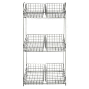 Hubert 55110 - Basket Display Stand, 3-tier, 12-1/4" X 7-3/4" X 24"H