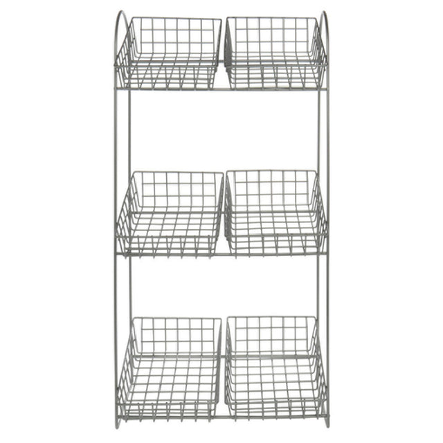 Hubert 55110 - Basket Display Stand, 3-tier, 12-1/4" X 7-3/4" X 24"H