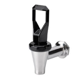 Service Ideas 130201 Jewel Standard Beverage Dispenser Spigot 1/2" 14 NPS Black And Polished Stainless