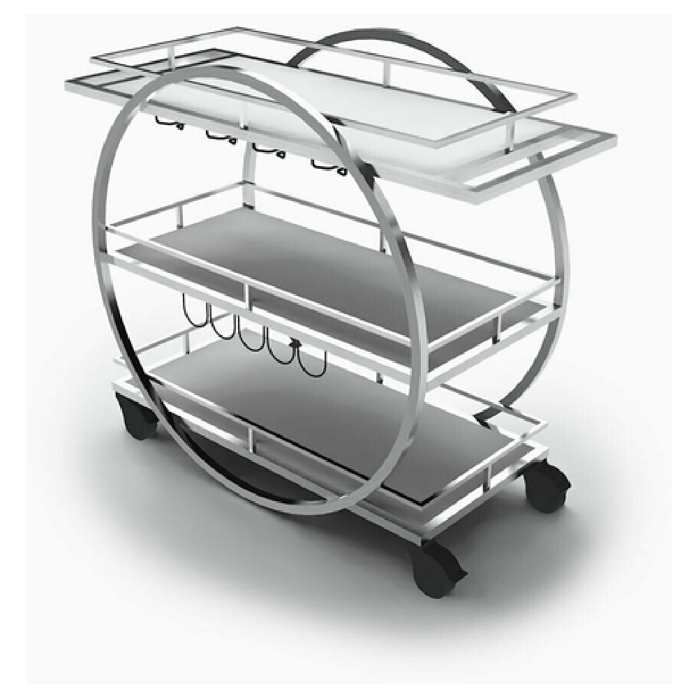 Forbes Industries F35-5573 Mixology Cart Cartwheel Executive 52"L X 24"W X 46"H