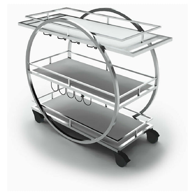 Forbes Industries F35-5573 Mixology Cart Cartwheel Executive 52"L X 24"W X 46"H