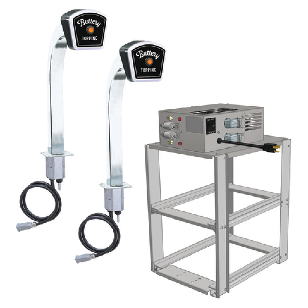 Gold Medal 2396-00-211 - Popcorn Topping Dispenser, (2) Dispenser Pedestals, With Photo-eyes
