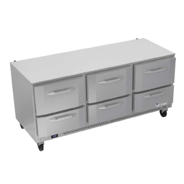 Victory VURD72HC-6 Undercounter Refrigerator Powered By V-Core™ Three-section