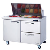 Blue Air BLMT60-D2R-HC - Mega Top Sandwich Prep Table, Two-section, 60-3/8"W