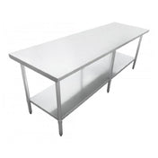 Omcan 47724 (47724) Work Table 84"W X 18"D X 34"H 18/430 Stainless Steel Flat Top