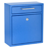 Alpine Industries ADI631-05-BLU Mailbox 10-4/10" X 4-1/2" X 12"H Wall Mountable