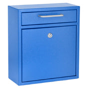 Alpine Industries ADI631-05-BLU Mailbox 10-4/10" X 4-1/2" X 12"H Wall Mountable
