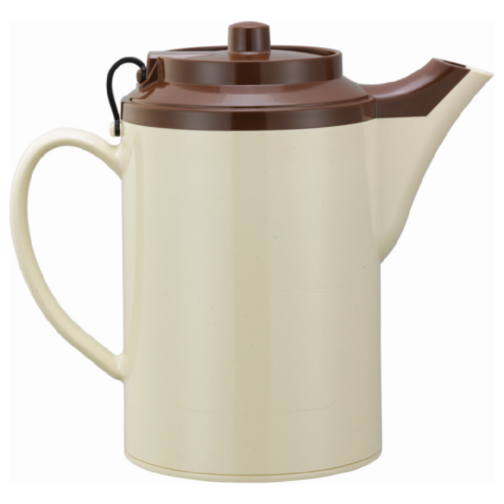 Service Ideas TST612ST/BR Service Ideas Teapot With Tether Plastic Double Wall