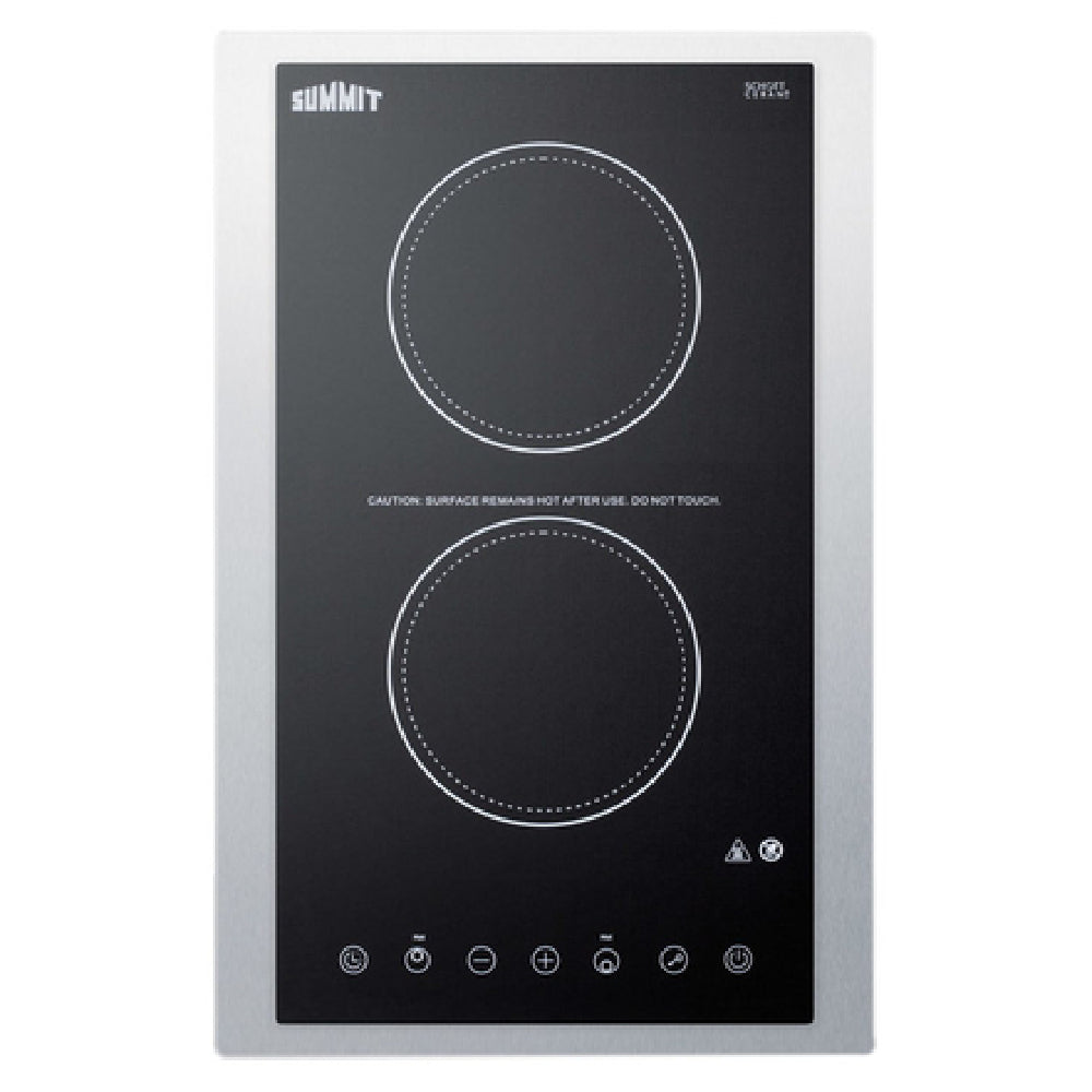 Summit CR2B15T1BTK15 Radiant Cooktop Electric 15-1/8" W
