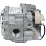 A close-up view of a metallic industrial blower motor from Empura Equipment with a label on top, various bolts, a beige connector, and black wires. The rugged, machined exterior has multiple ports and mounting points for HVAC or mechanical systems.