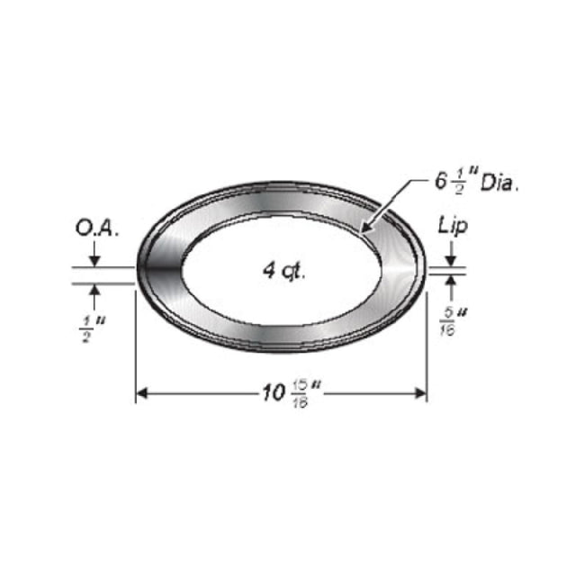 Wells 20822 Adapter Top To Convert 11 Qt. Round Warmer To Hold 4 Qt. Inset