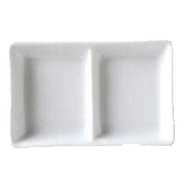 Vertex China AV-D2 Sauce Dish 2-compartment 2 Oz. Per Well