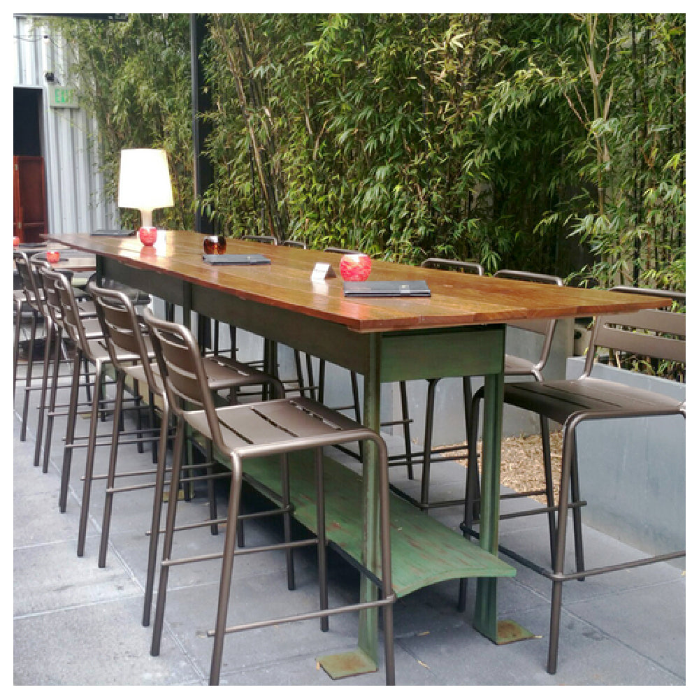 Emuamericas, Llc E164N-41 - Star Stacking Barstool, Outdoor/indoor, Steel Ladder Back