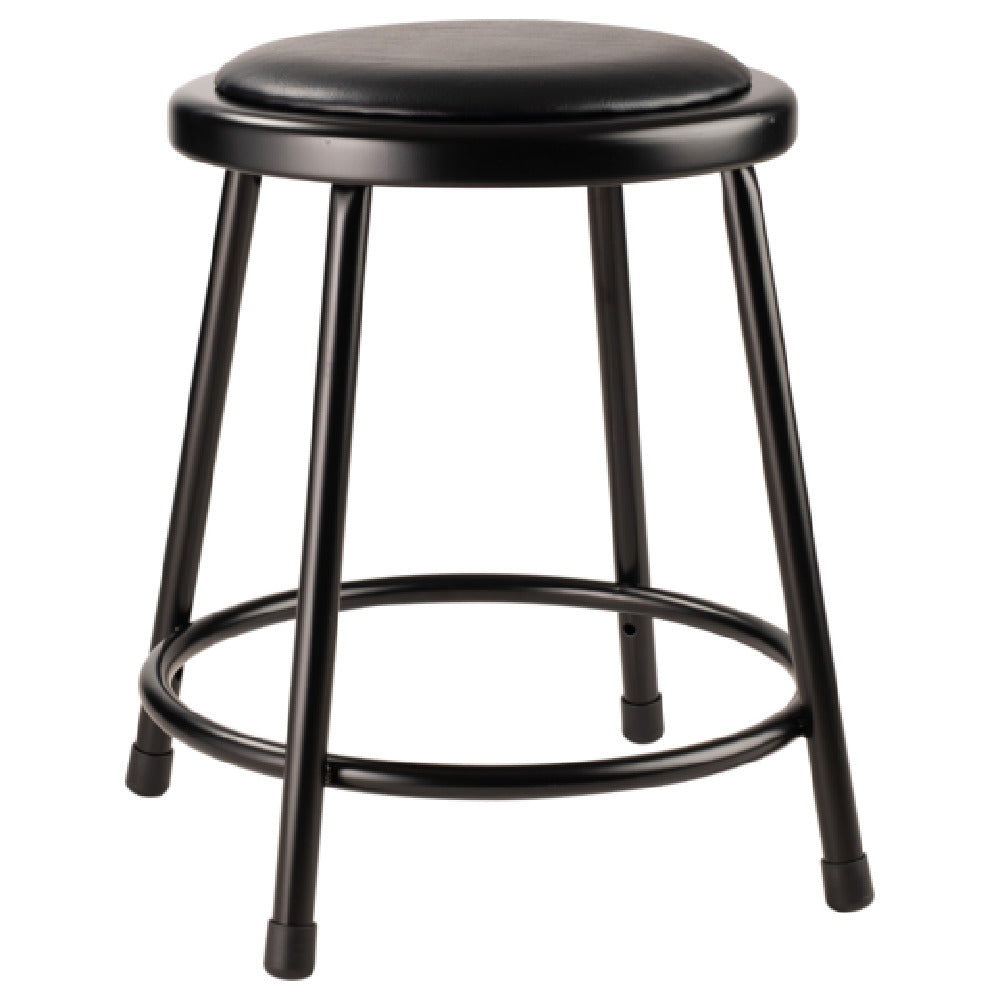 National Public Seating 6418-10 NPS® Vinyl Padded Steel Stool 18"H 14" Round Seat With 11-1/2" Dia. Vinyl Padding