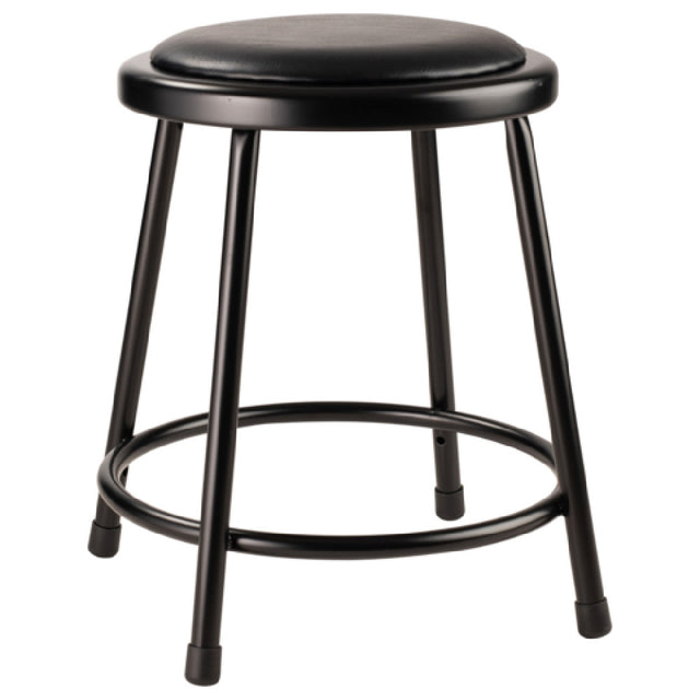 National Public Seating 6418-10 NPS® Vinyl Padded Steel Stool 18"H 14" Round Seat With 11-1/2" Dia. Vinyl Padding