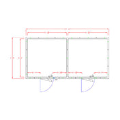American Panel 10X20-O Walk-In Combination Cooler/Freezer (50/50 Split) 7'-6" H X 19'-3" W X 9'-8" D