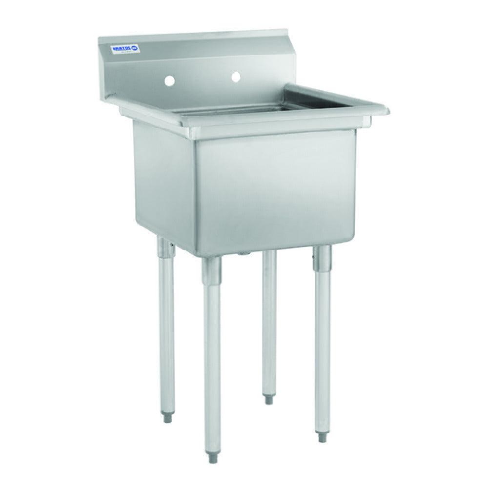 Hubert 68097 - Kratos® Compartment Sink, 18"W X 18"D X 12"H Bowl Size, 18-Gauge Stainless Steel