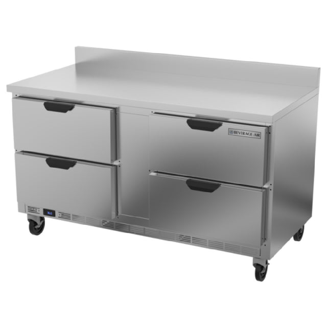 Beverage Air WTRD60AHC-4-FIP Worktop Refrigerator Two-section 35-1/2" Working Height