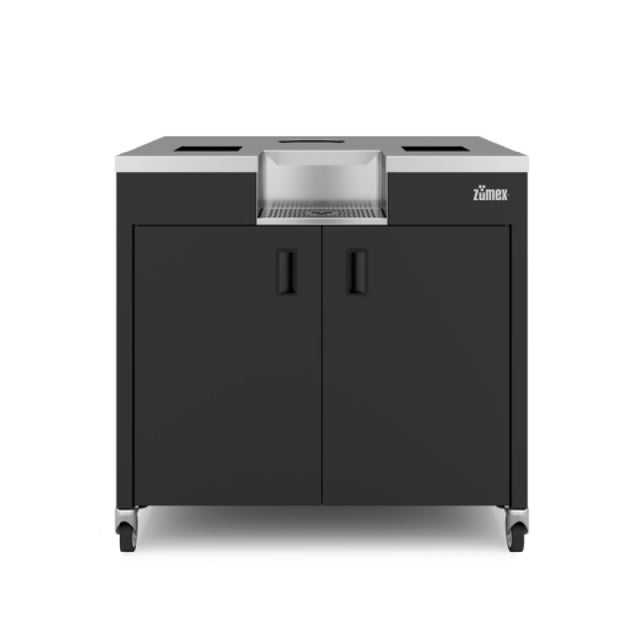 Zumex 08580 POD WIDE S UP/S PLUS BLACK (08580) Podium Wide Black 32" Integrated Drip Tray With Drain