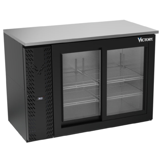 Victory VBBN48HC-F-GS-B - Back Bar Refrigerator, Food Rated, Two-section