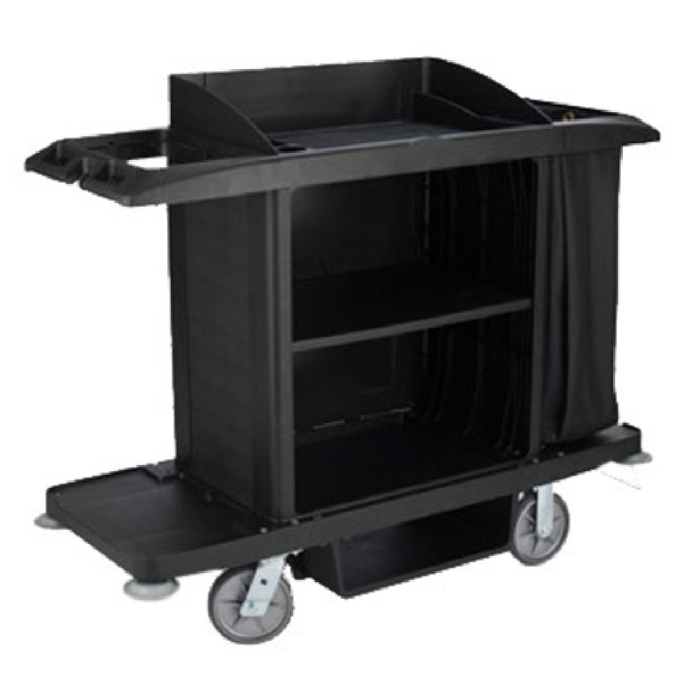 Rubbermaid FG618900BLA Xtra™ Housekeeping Cart 60"L X 22"W X 50"H Full Size Cart With Vinyl Bag